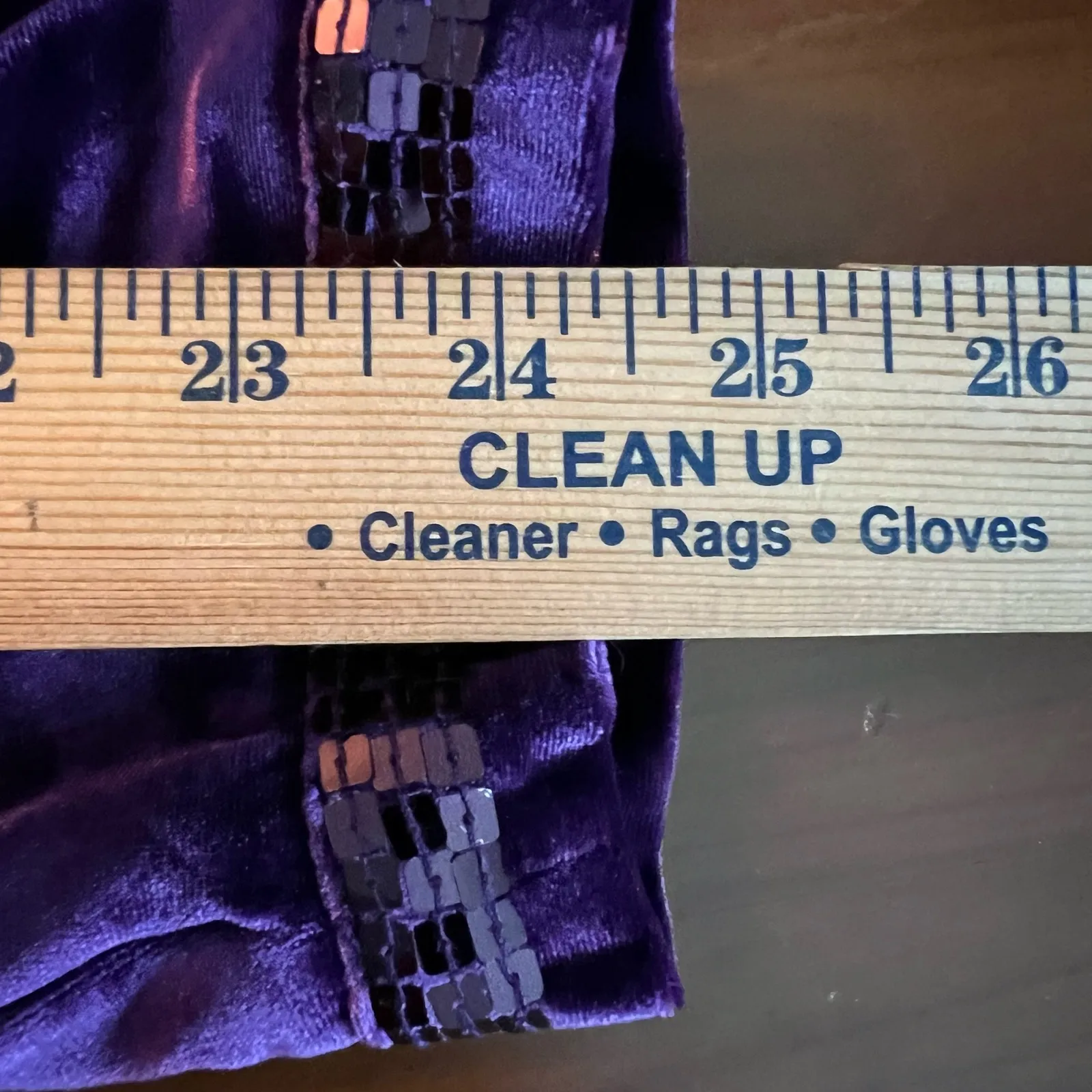 Quacker Factory Purple velour sequin Open Front jacket  XL *flaw Fairy Grunge - Image 9