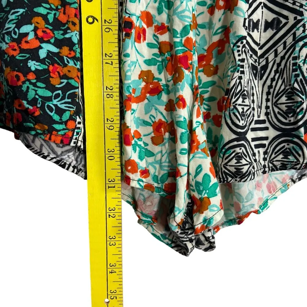 Michael Stars Size S Resort Aztec Floral Bohemian Festival Kimono Sleeve Romper - Image 6