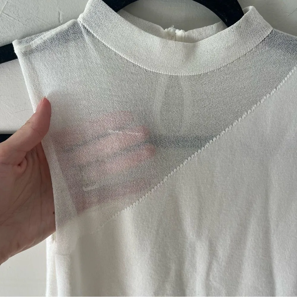 4th + Reckless Jesper Knit One Armed Dress White Size 6 - Image 8