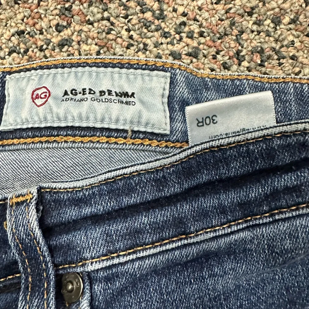 Ag Adriano Goldschmied Blue Skinny Jeans with Faded Details - Image 3