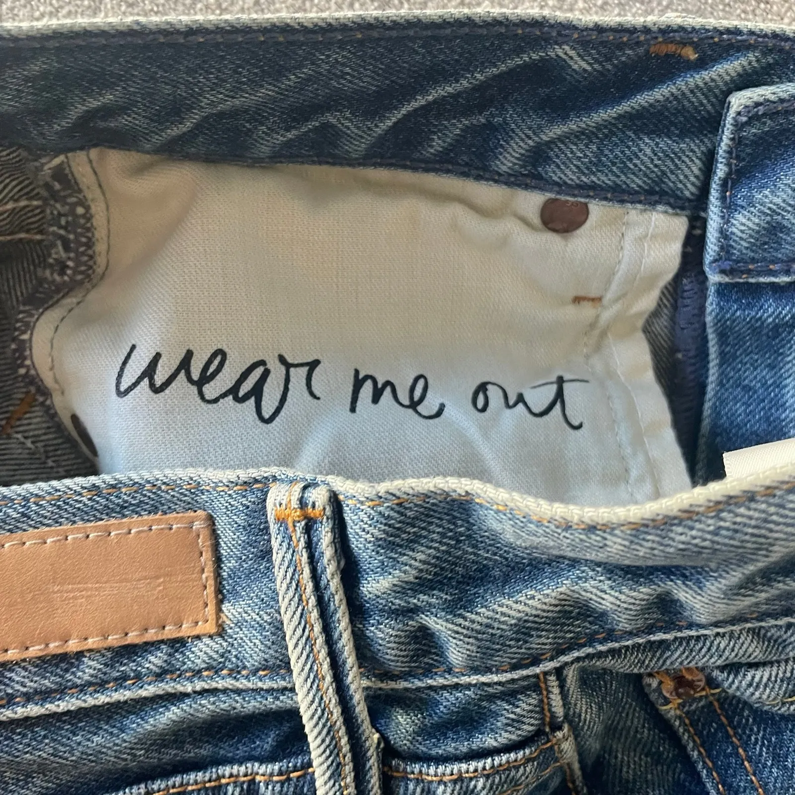 GIRLFRIEND Karolina 26 Petite Distressed Straight Leg Jeans‎ A Little More Love - Image 7