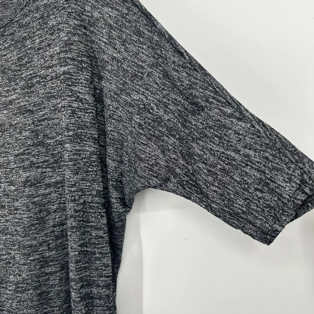 Ultra Freeze Marled Black Sweater Knit Top Dolman Sleeves Slouchy Oversized 2X - Image 4