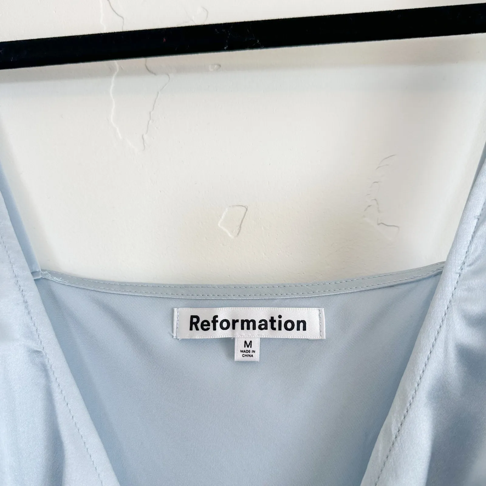 Reformation | Daytona 100% Silk Midi Slip Dress in‎ Mineral Blue - Image 10