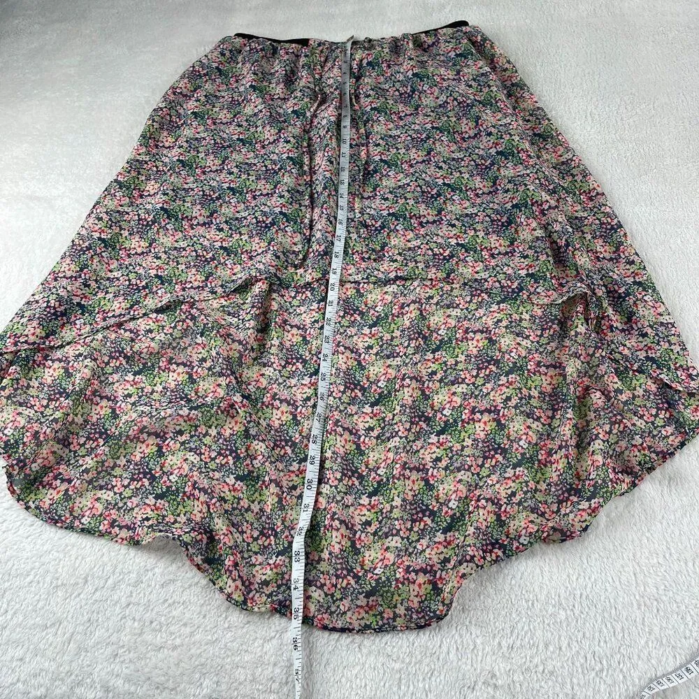 Princess Vera Wang Skirt Womens M Blue Multi Ditsy Floral High Low Fairy Cottage Size M - Image 9