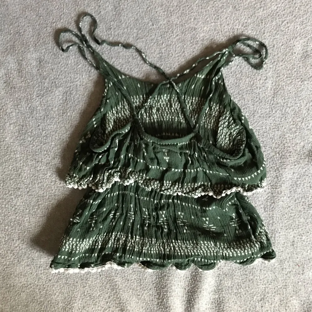 Forever 21 Strappy Tiered Lace Aztec Western Chevron Patterned Crop Top - Image 5