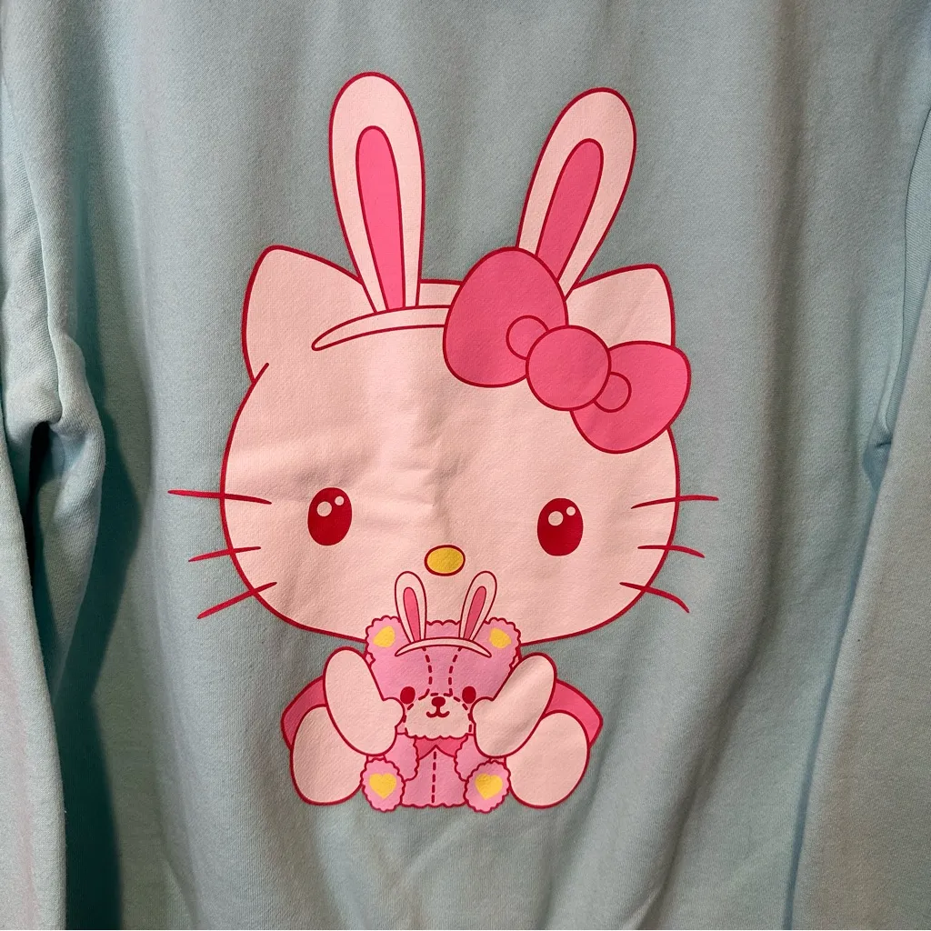 sanrio hello kitty bunny crewneck sweatshirt size medium - Image 2