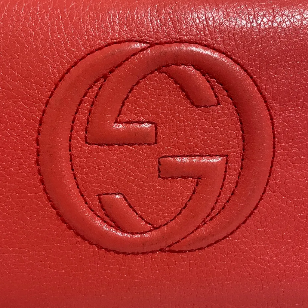 Gucci Vibrant Coral Leather Zippy Wallet - Image 2