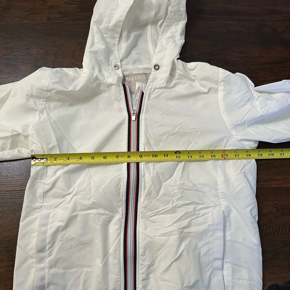 Athleta white zip-up wind breaker jacket size S - Image 10