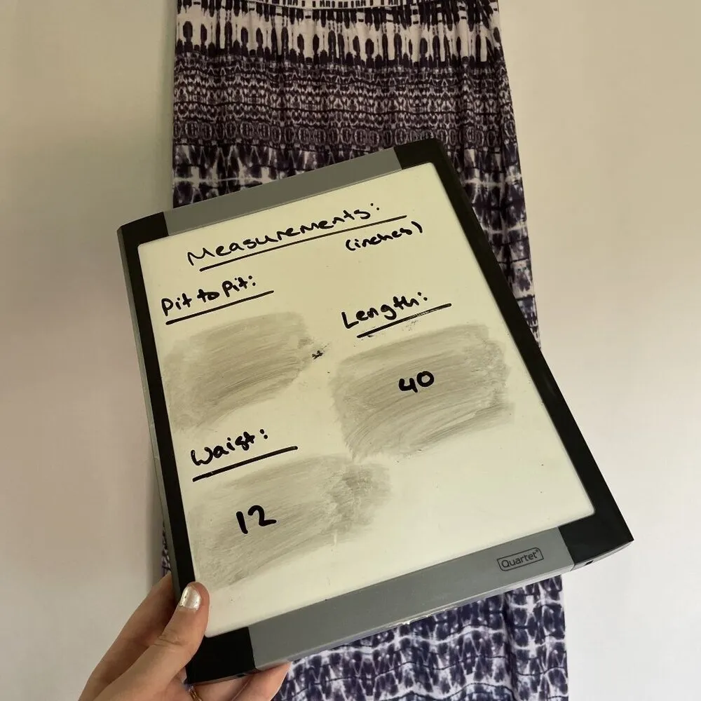 Australian Brand navy blue white maxi skirt casual lightweight comfortable small - Image 2