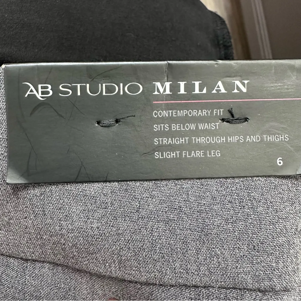 NWT Women’s Gray Dress Pants by AB Studio, Size 6 (Long) - Image 4