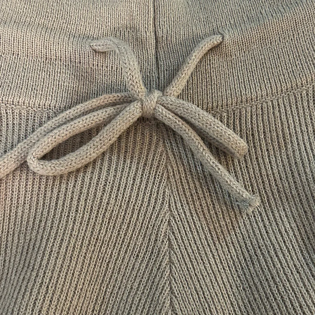 Nasty Gal Light Gray Ribbed Joggers - Image 2