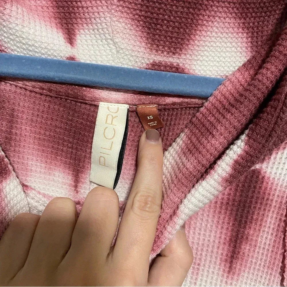 Anthropologie Pilcro Tie Dye Waffle Knit Cowl Neck Sweater - Image 9