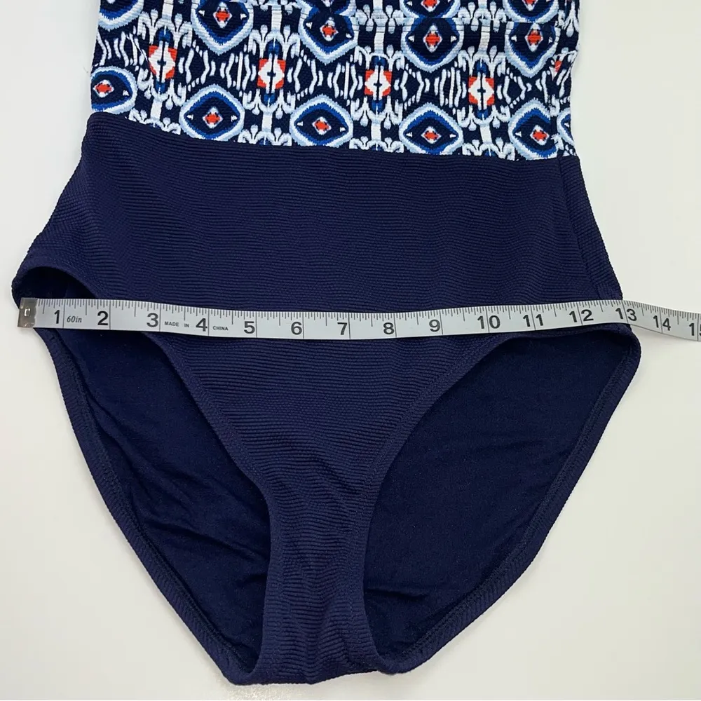 Tommy Bahama One Piece Island Cays Ikat Bandeau Swimsuit Women Size 4 Summer NEW - Image 12