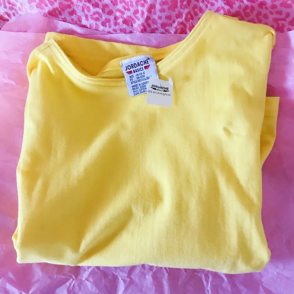 Jordache  vintage basics bright yellow long sleeve - Image 5