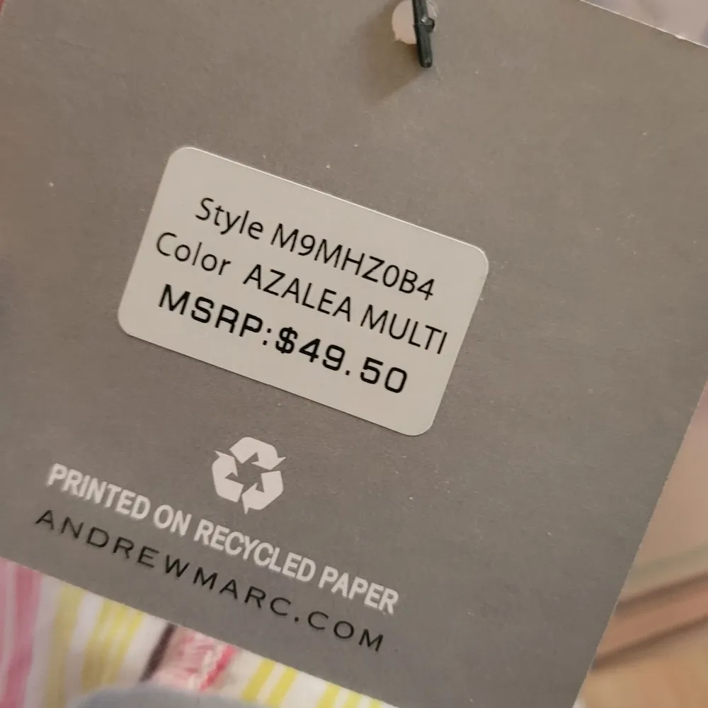 NWT! Marc Newyork Andrew Marc $50 Azalea Multicolor Striped 5" Chino Shorts 10 - Image 4