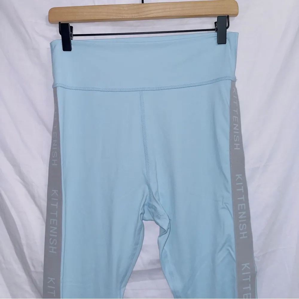 Kittenish Blue High Waisted Athletic Ankle Length Leggings size large - Image 2