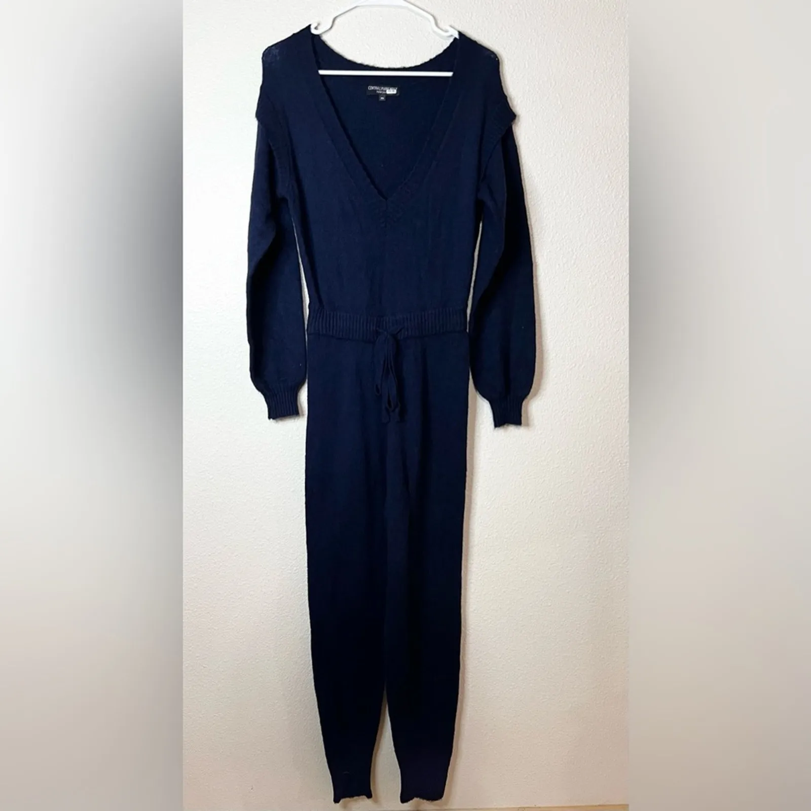 Central Park West Navy Blue Holmes Knit Jumpsuit XS - Image 15