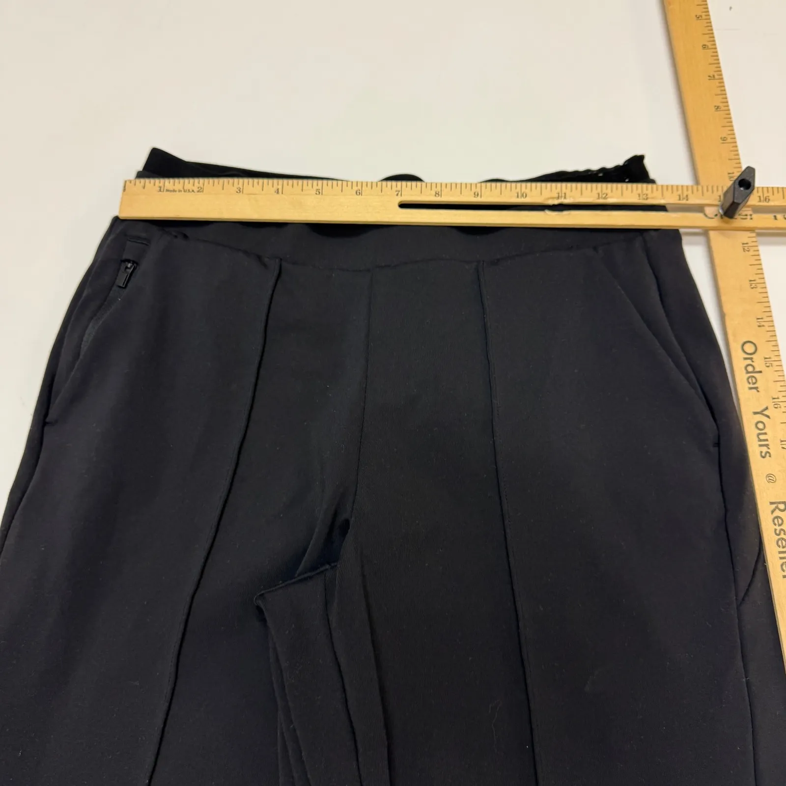 Athleta Pants Womens X Small Black Venice Pintuck Zip Pockets Ankle - Image 8