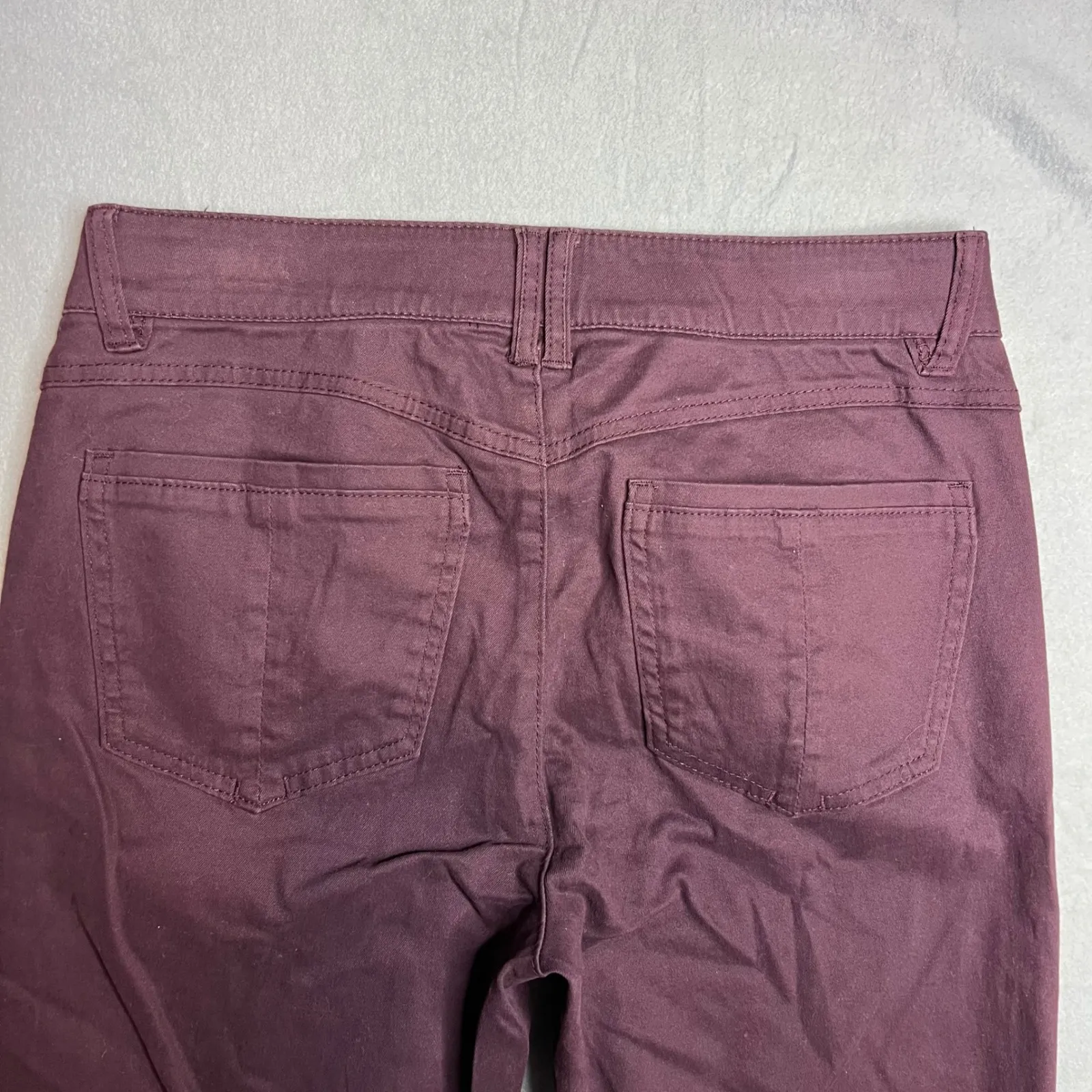 Democracy Ab Solution Itty Bitty Boot Jean Size 8 Bootcut Wine Burgandy NWT - Image 7