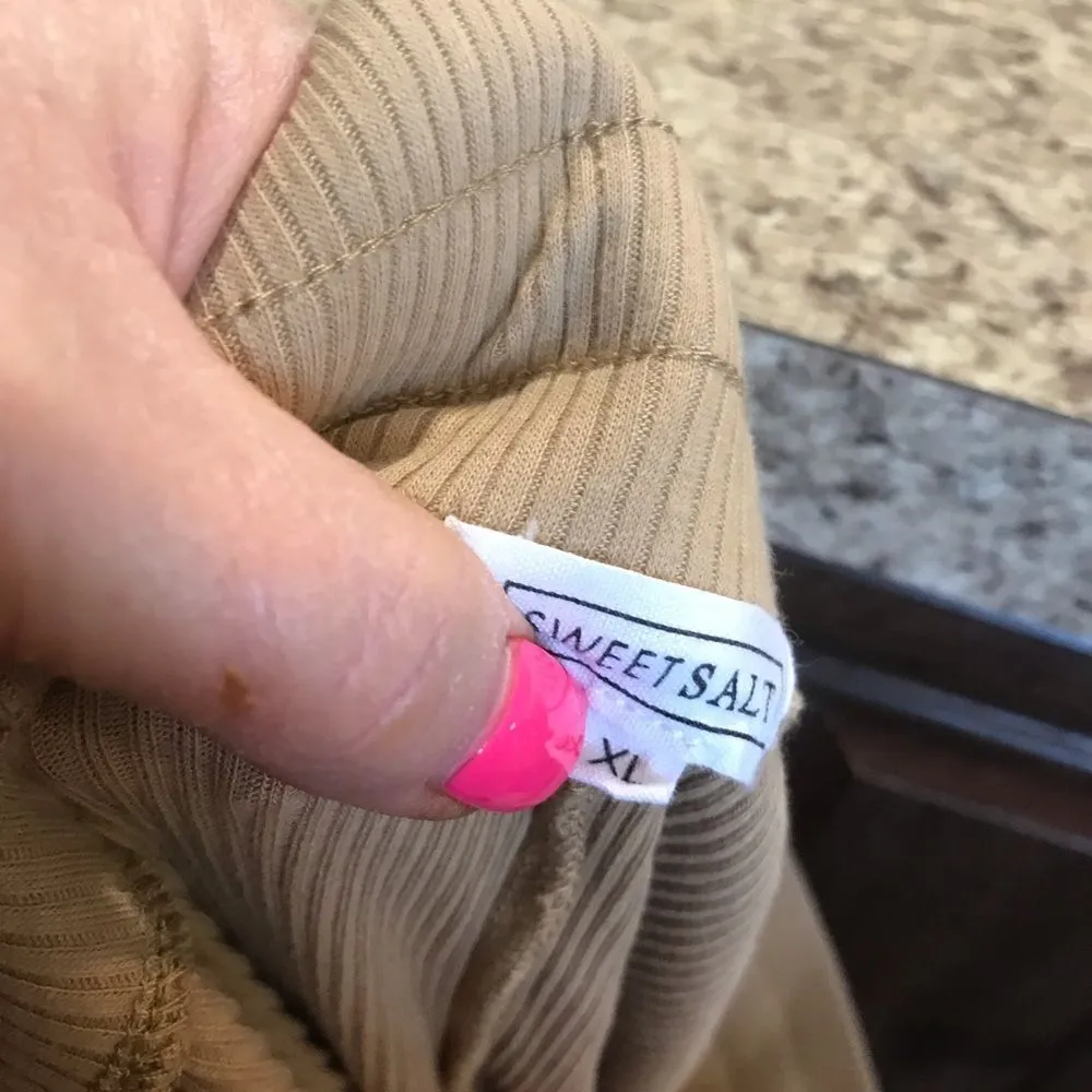 Sweet Salt Camel Drawstring Skirt Extra Large Tan Size XL - Image 5