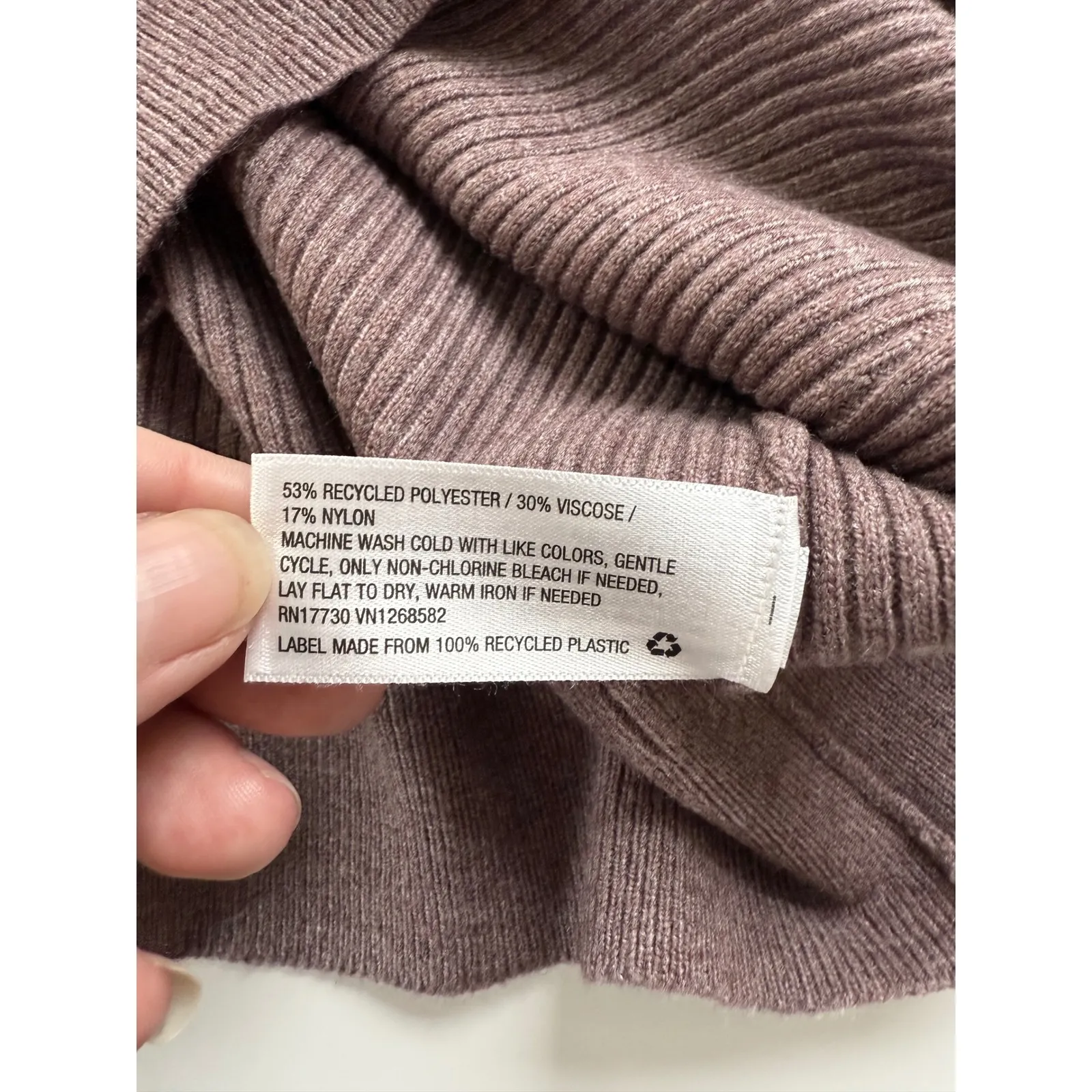 A New Day Knit Tank Top Brown V Neck Ribbed Sleeveless Women's Size M - Image 5