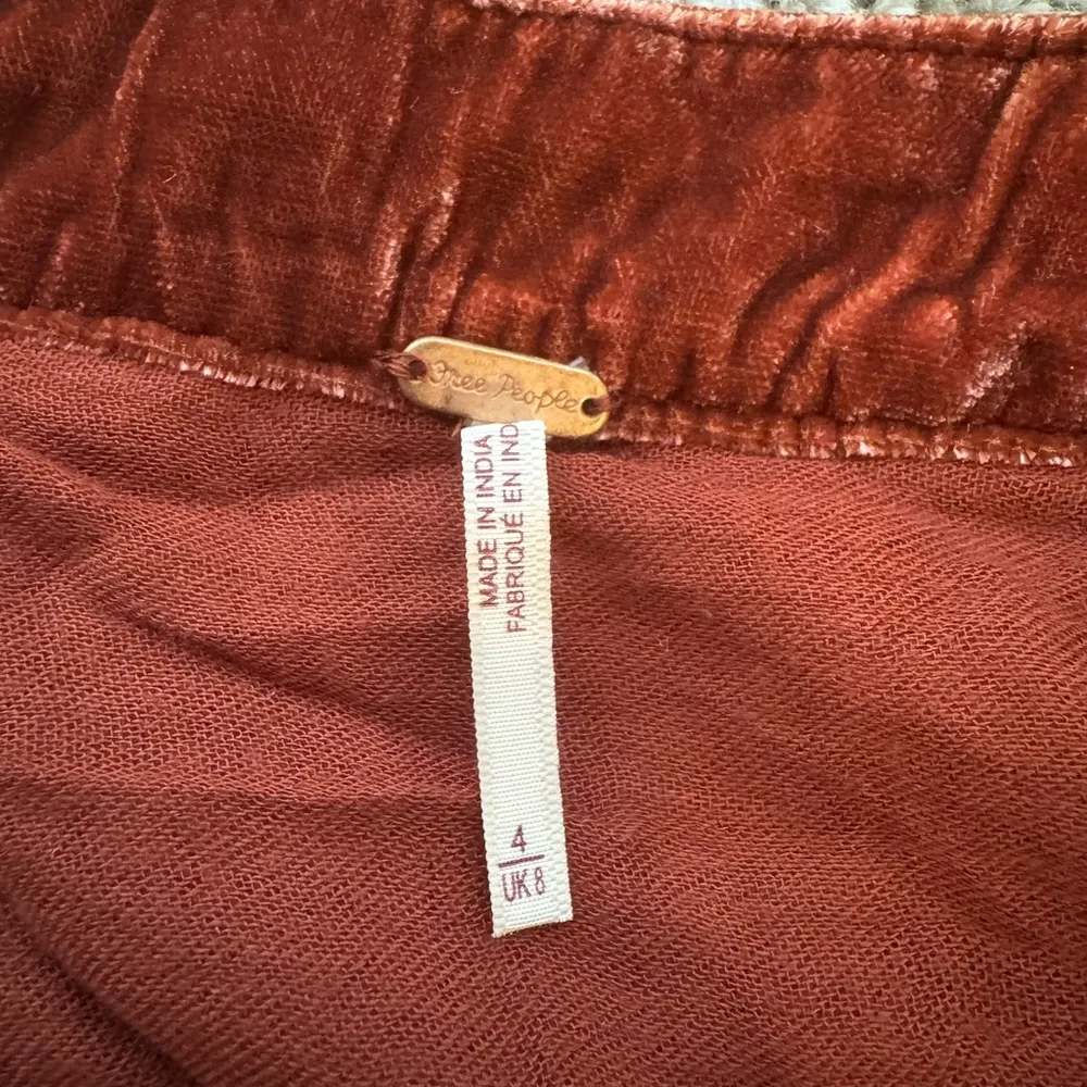 Velvet Rust Mini Skirt - Image 3