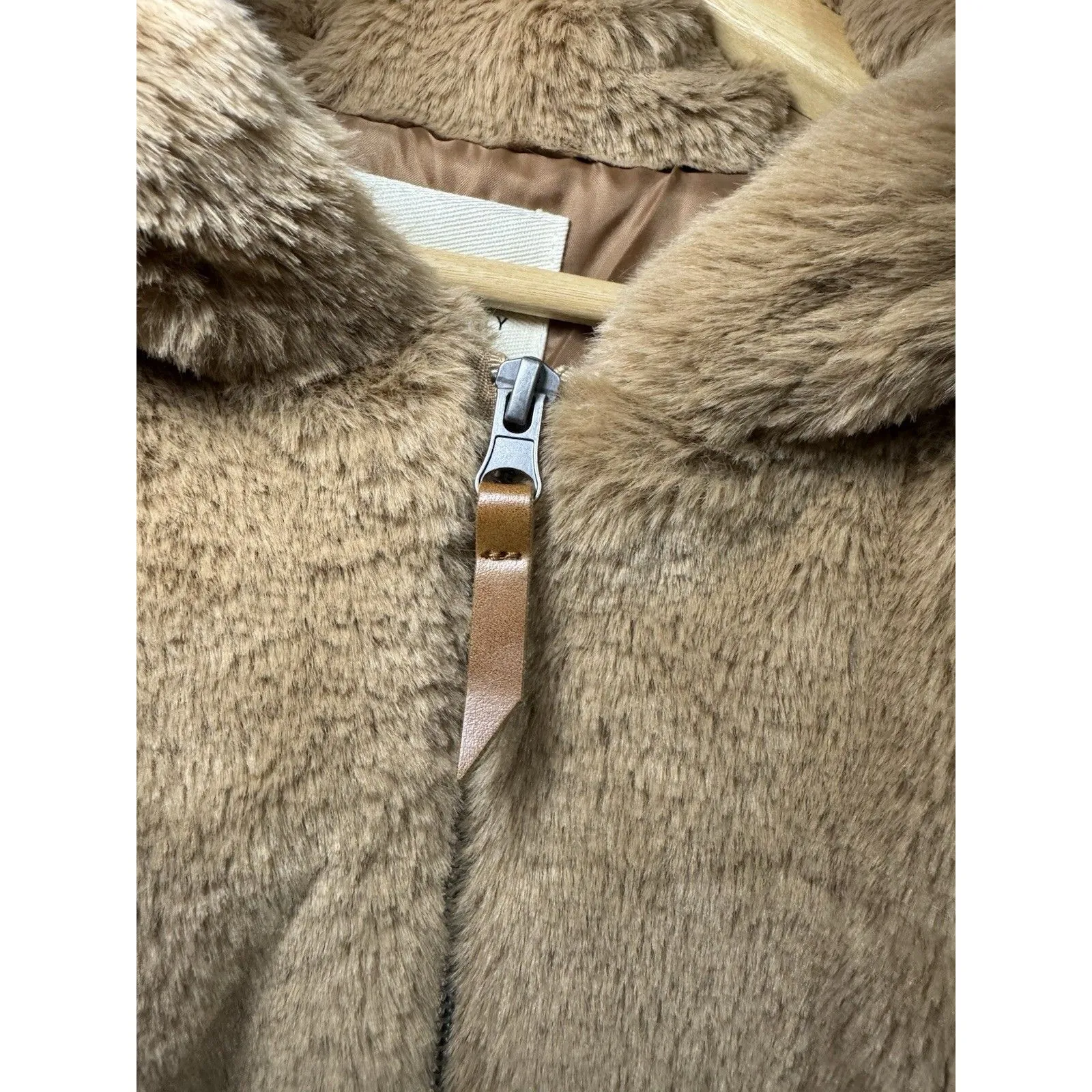 NWT Thread & Supply Northy Brown Teddy Bear Faux Shearling Sherpa Jacket Sz L Size L - Image 2