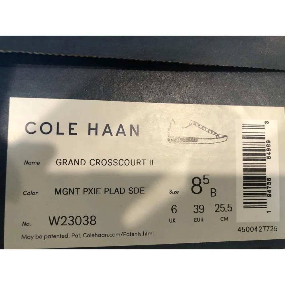 Cole Haan Grand Crosscourt II Sneakers Magnet Pixie Plaid W23038 Women's 8.5 B - Image 10