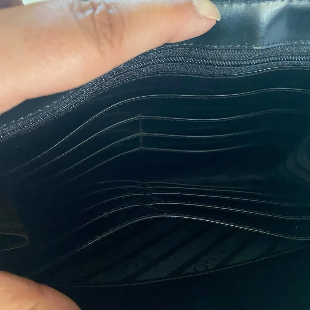 Bonia Monogram Logo Minimalist Quiet Luxury Coastal Preppy Crossbody Bag Small Black - Image 5