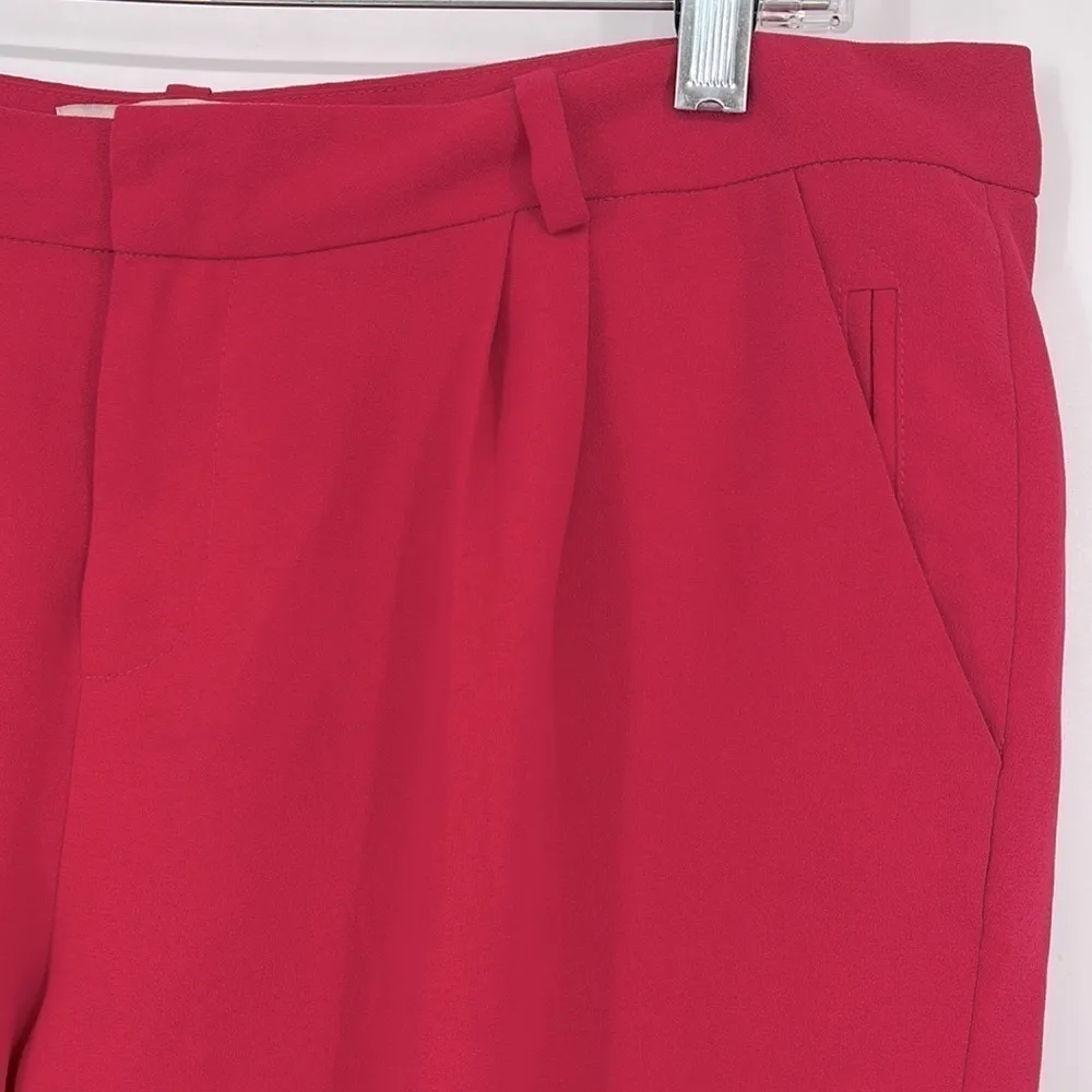 JOIE x REVOLVE Pink Anderson Cuffed Pleated Dress Pants Trousers Women’s Size 8 - Image 4