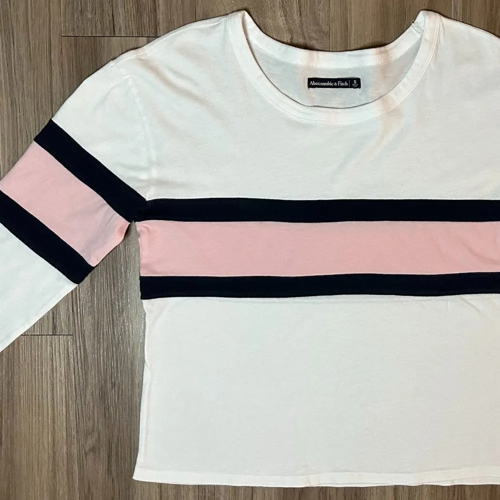 Vintage Y2K  Cropped Oversize Long Sleeve Tee - S - Image 3