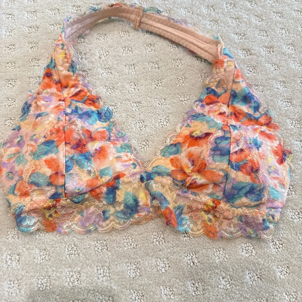 Gilly Hicks Sydney Floral Lace Halter Bralette Size Small - Image 2