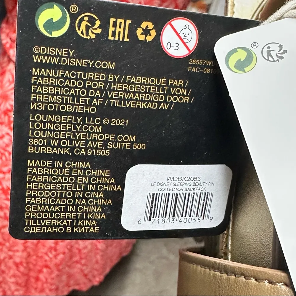 Loungefly Brown and Cream Sleeping Beauty Backpack - Image 10