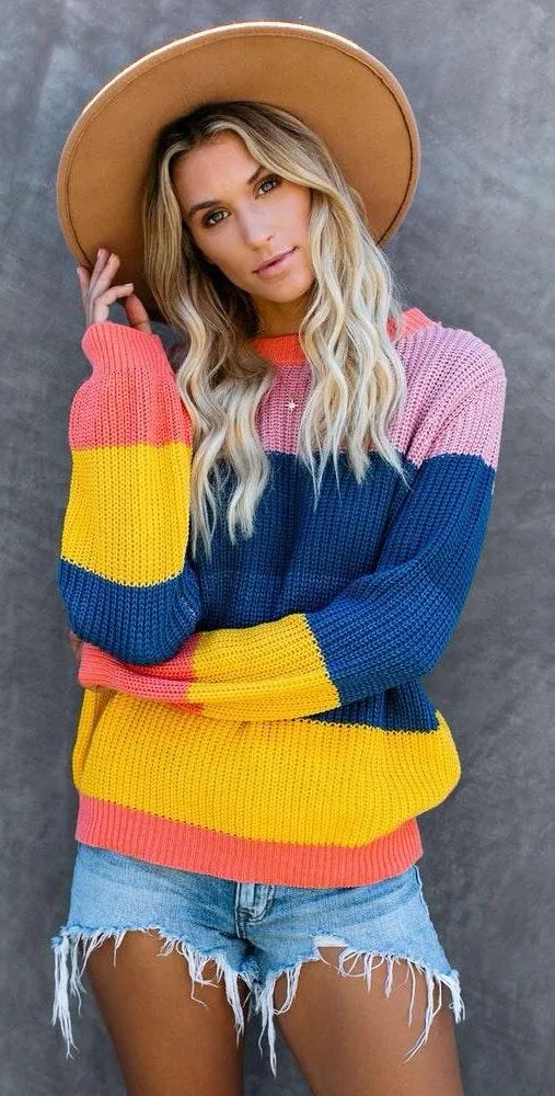 VICI Brady bunch Colorblock Knit Sweater  - Image 2