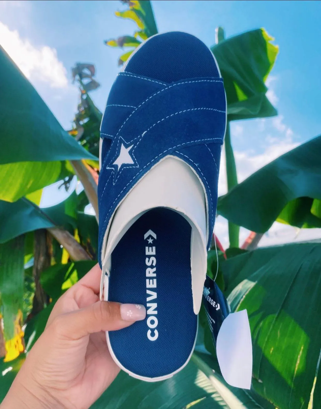 One Star Slip On Sandals Blue - Image 4