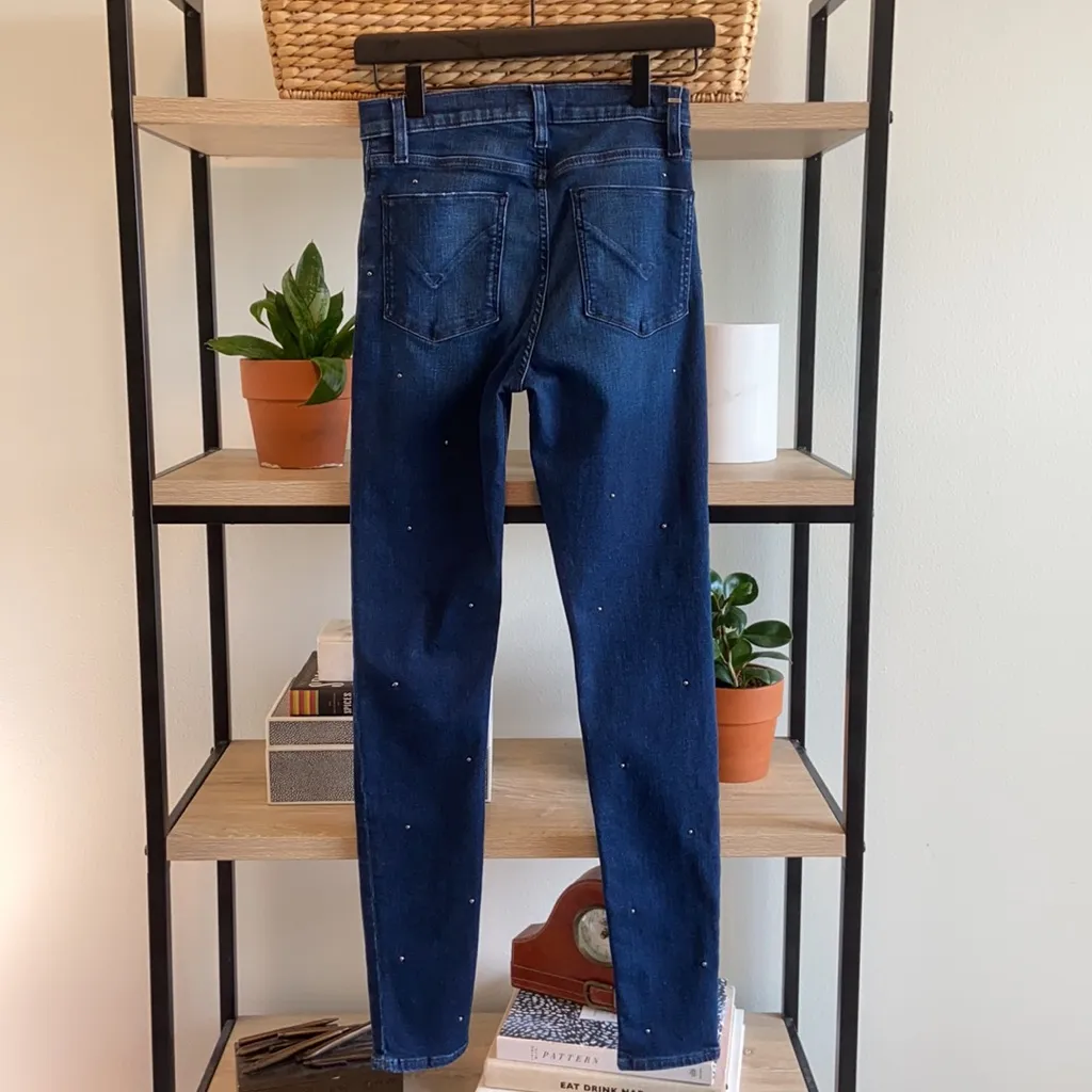 Hudson Barbara Super Skinny Rhinestone Jeans, 27 - Image 6