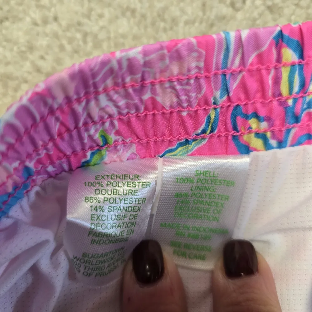 Lilly Pulitzer Ocean Trail‎ Lined Shorts Sz Small Shell Me Something Good Beach - Image 7