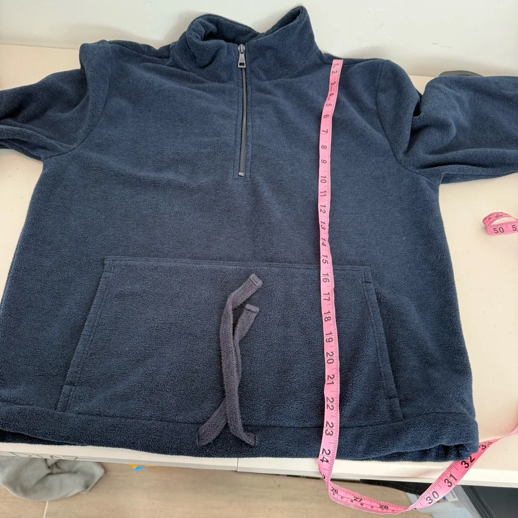 Beyond Yoga Terrain Pullover Nocturnal Navy Quarter Zip Sweatshirt Size Small - Image 10