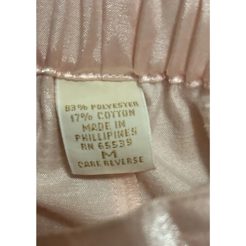 Vtg Victoria’s Secret Pink/Lace Pajama Button Down Shirt SHOULDER PADS Size Med - Image 7