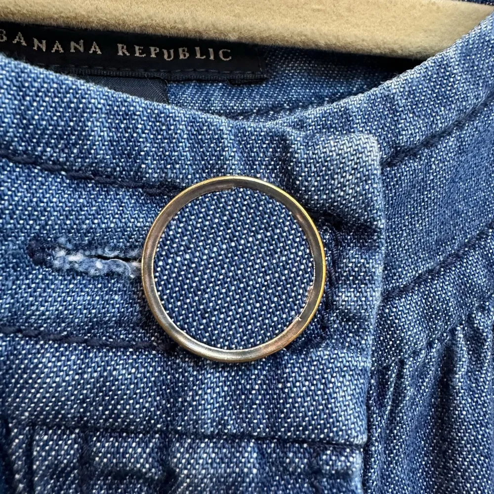 Vintage Banana Republic Y2K Blue Denim Cotton Shift Dress Women’s Size XS - Image 3