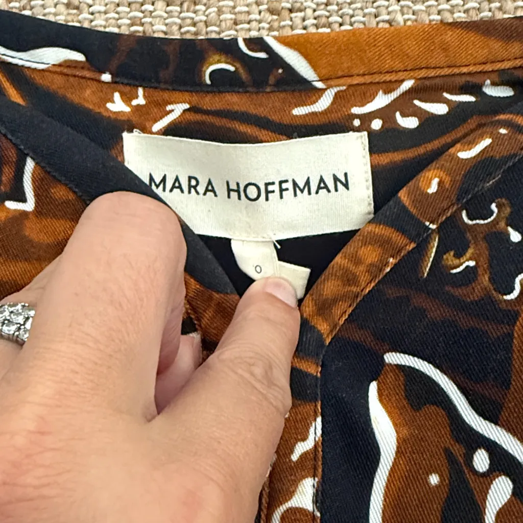 Mara Hoffman off shoulder puff sleeve cropped top 0 - Image 6