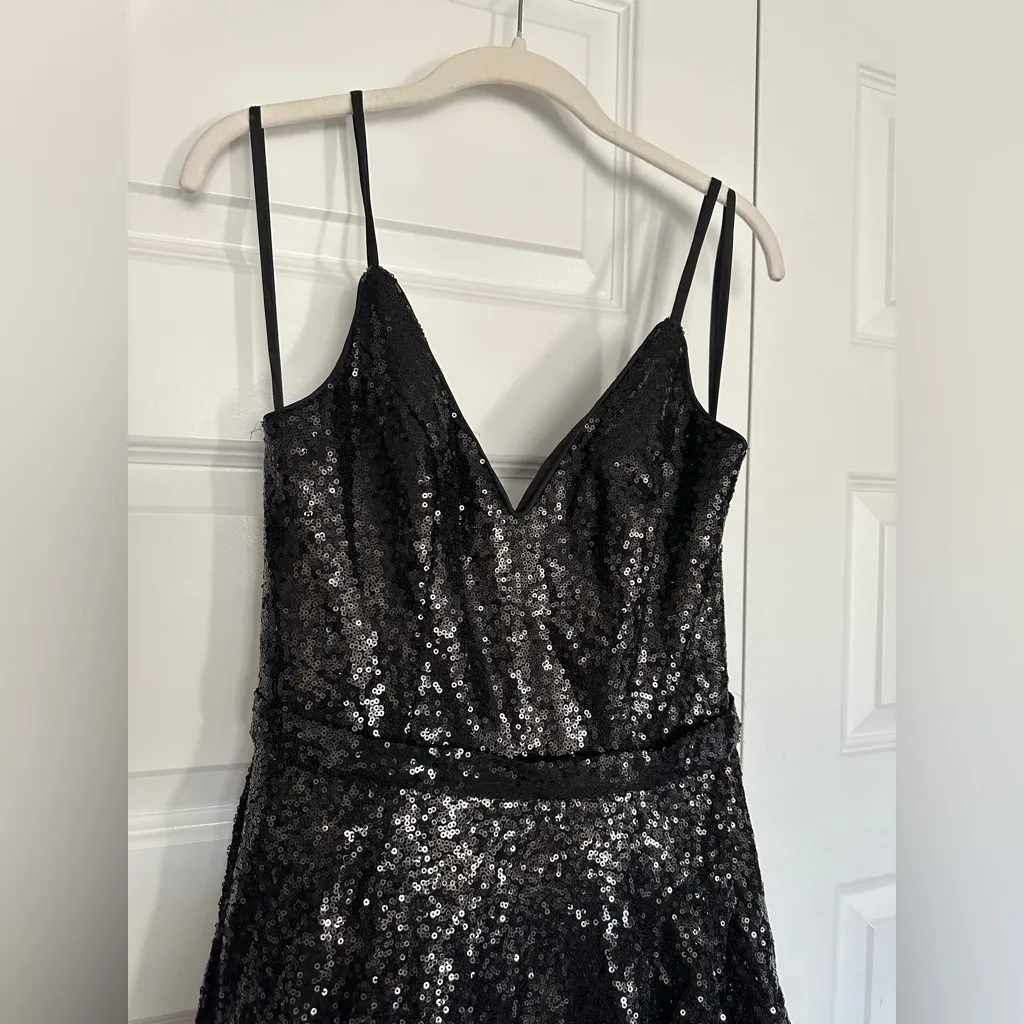 Mac Duggal - Black‎ V-Neck  Sequined Ball Gown - NWT - Image 7