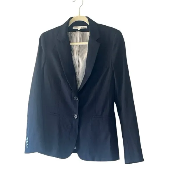 Veronica Beard Wool Blend Tailored Blazer Navy Size 2 - Image 2