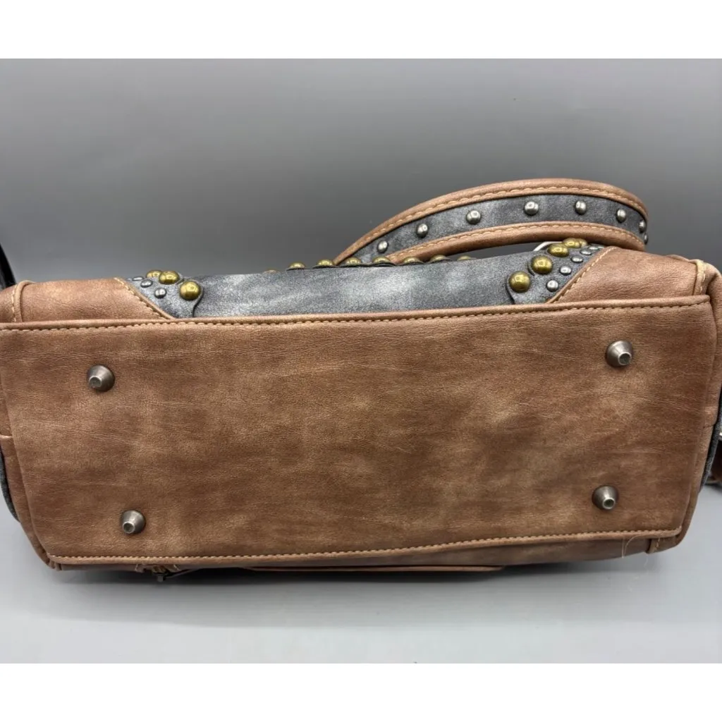 Montana‎ West Western Boho Studded Handbag Shoulder Purse Boho Gray - Image 11