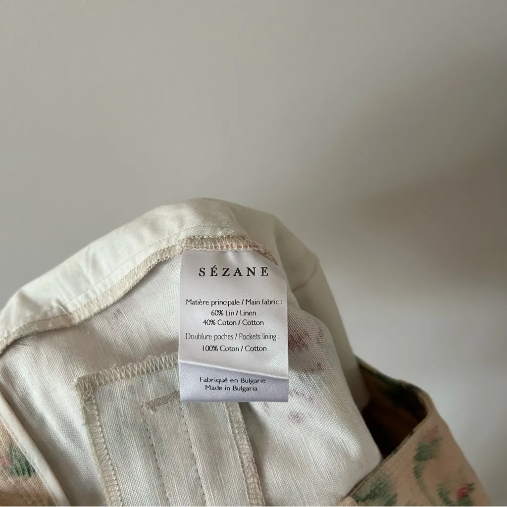 NWT Sezane Tonio Antique Flowers Trousers Pants Size 34 / US 2 - Image 9