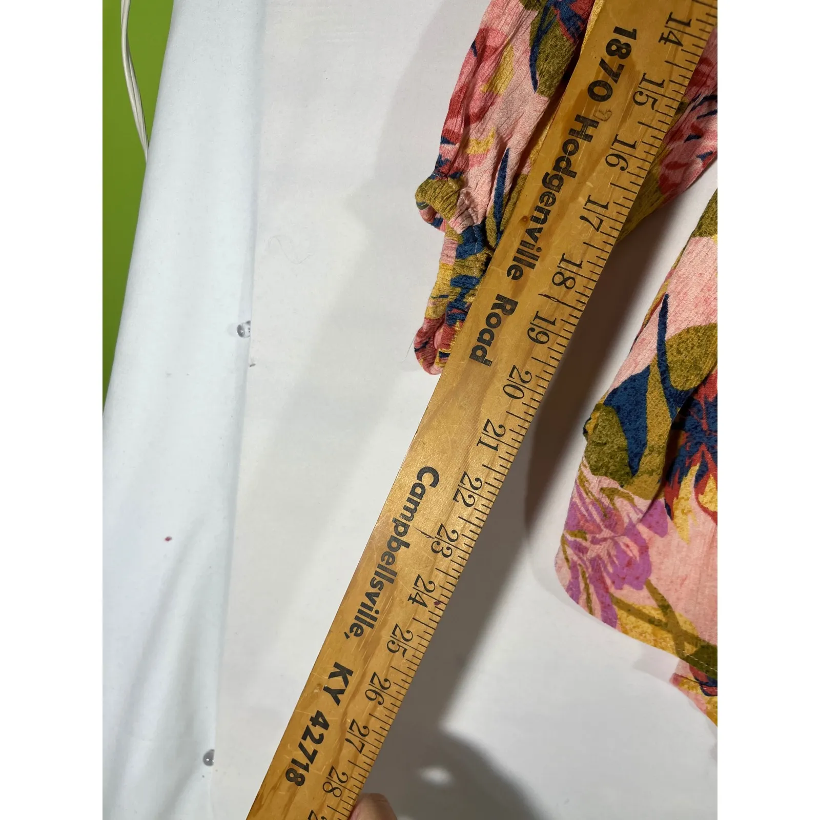 Terra Sky Women Floral Print Rayon Boho Smocked Neck Blouse Flowy Plus Size 1X Pink - Image 10