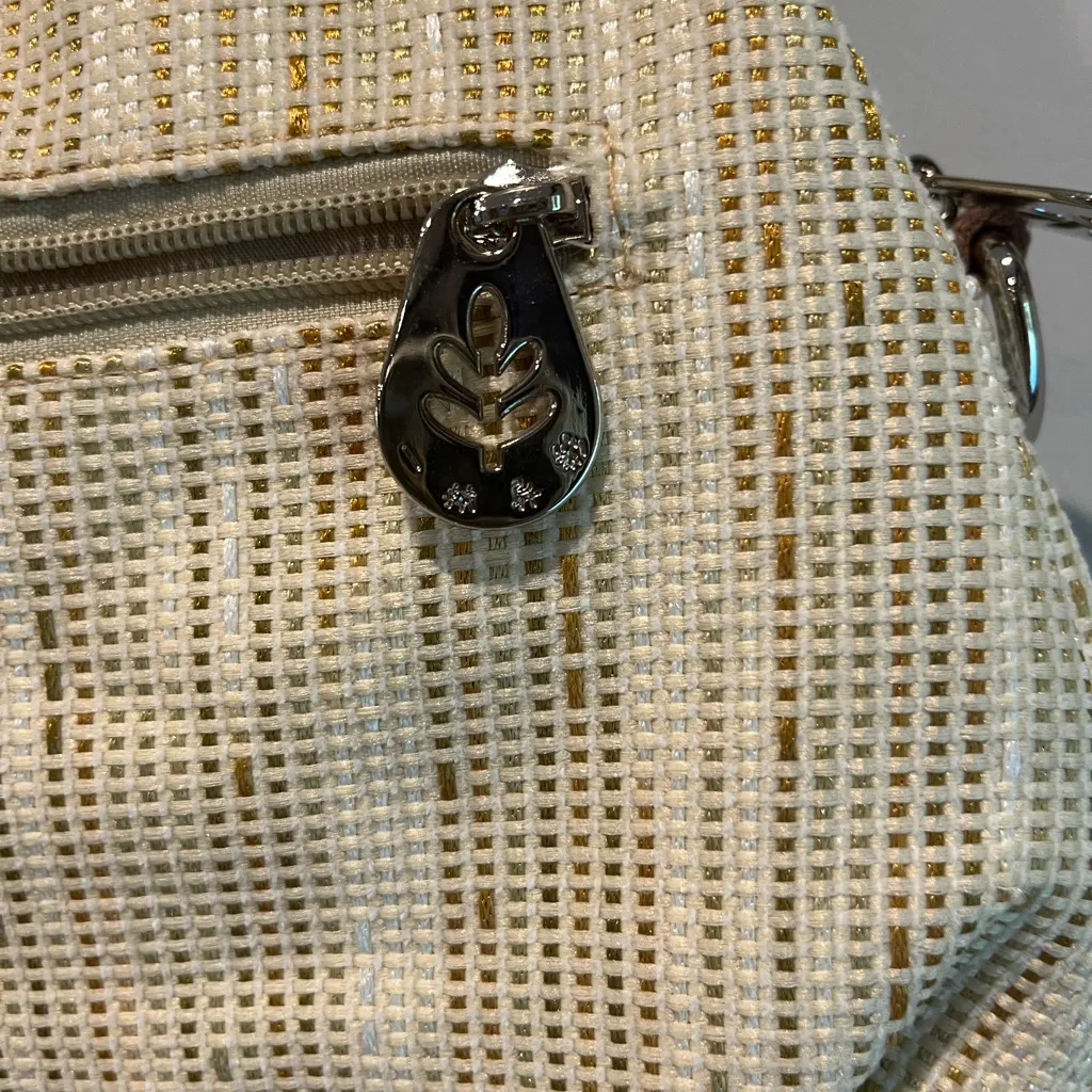 Elegant Floral Tapestry Shoulder Bag Brown - Image 3