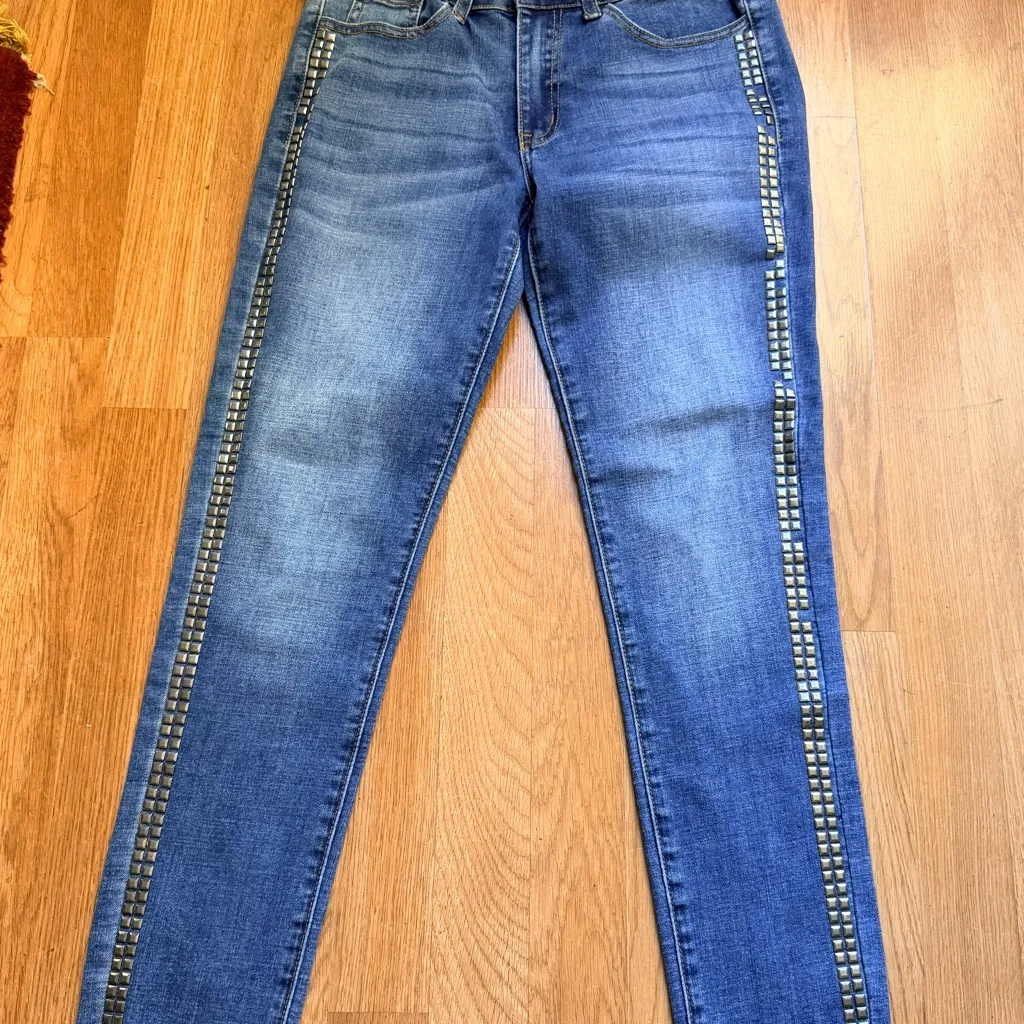 Vocal Denim Jeans with Metallic Accents - Image 9