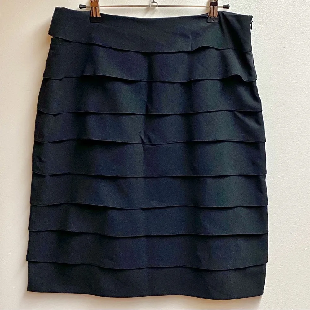 Larry Levine  Black Ruffled Skirt - Image 2