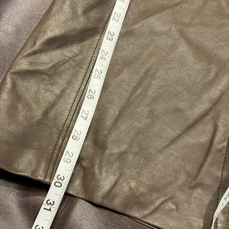 Bebe‎ Leather Brown Belted Trench Coat Womens Medium 70's Spring Steampunk - Image 16